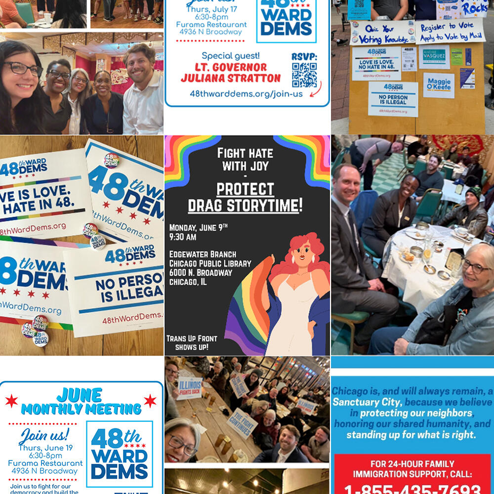 Snapshot of 48th Ward Dems social media