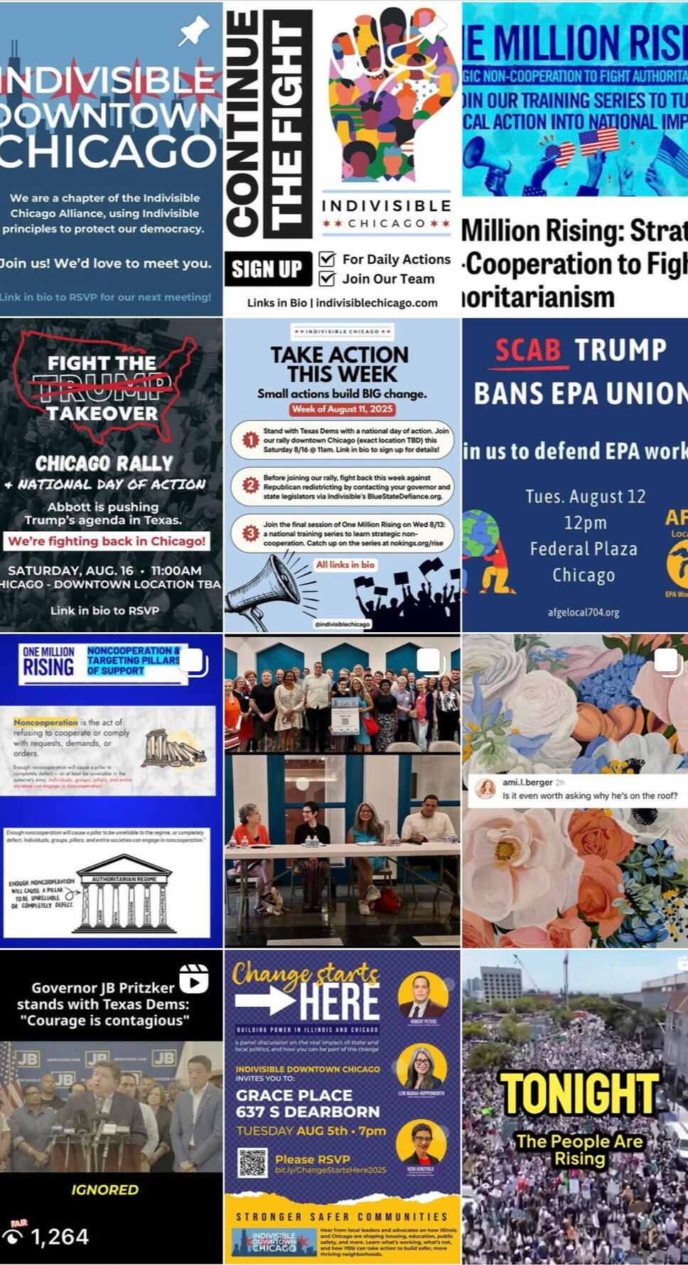 Indivisible Downtown Chicago Instagram Screenshot of Indivisible Downtown Chicago Instagram